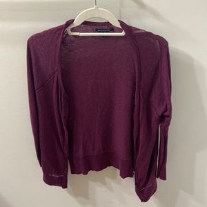 Maroon American eagle open front sweater